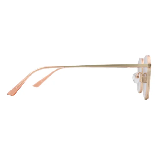 Champagne gold temples side view (pink apricot temple tips) | OGD7033
