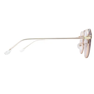 Champagne-gold OGD707 polarized round sunglasses, side profile