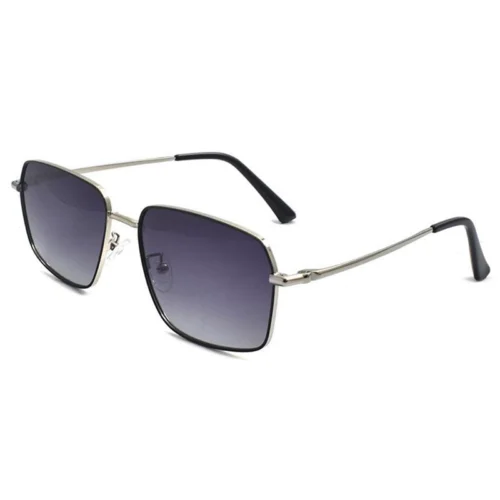 OpteLux OYH1811 square sunglasses in silver metal with gradient lenses