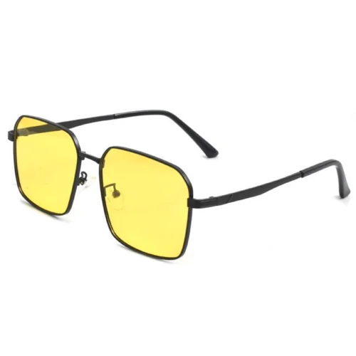 OpteLux OYH1812C1 polarized pilot sunglasses with amber yellow lens – modern square aviator edition.