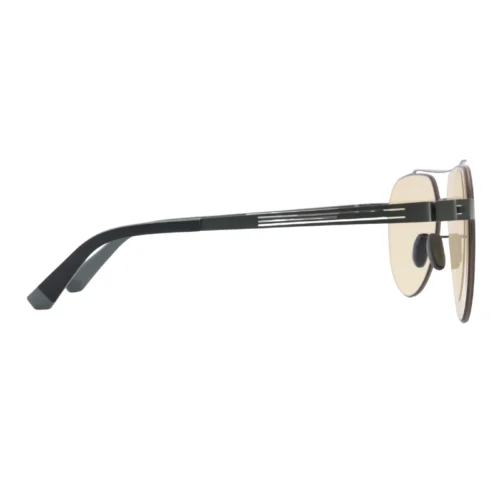 OpteLux OYH6810C4 Polarized Aviator Sunglasses side view showing alloy temples and structure