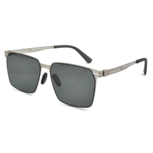 OpteLux OYH6812 Polaroid Sunglasses silver frame with grey polarized lenses