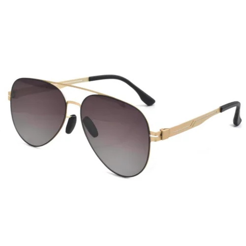 OpteLux OYH6813 Polarized Aviator Sunglasses – Gold Frame with Gradient Brown Lenses