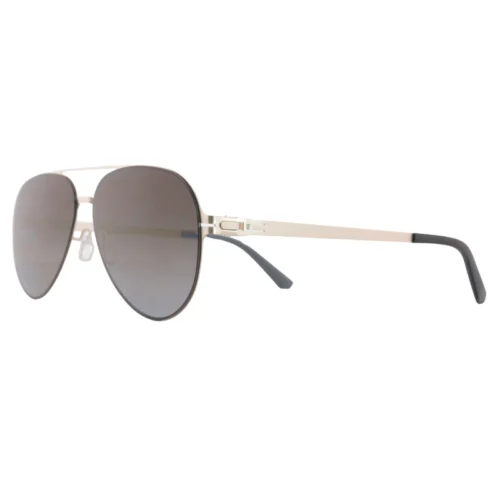 OpteLux OYH6821 polarized aviator sunglasses in champagne gold with soft grey lenses