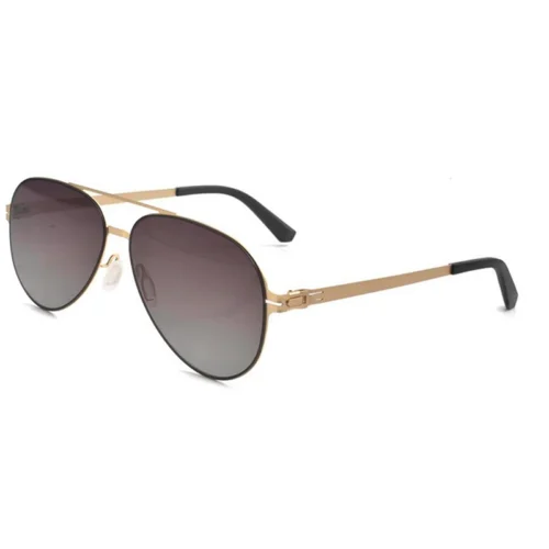 OpteLux OYH6821 polarized aviator sunglasses in gold with brown gradient lenses