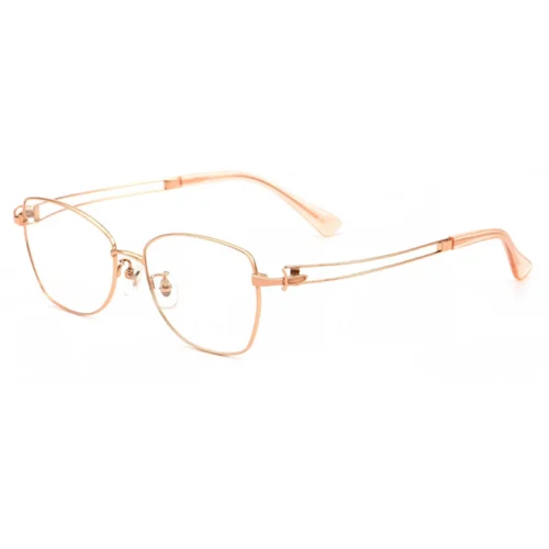 OpteLux OKA8210 Titanium Browline Glasses – Side Profile