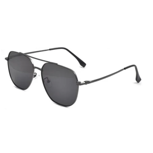 OpteLux OYH1809 gunmetal aviator sunglasses with solid dark gray lenses