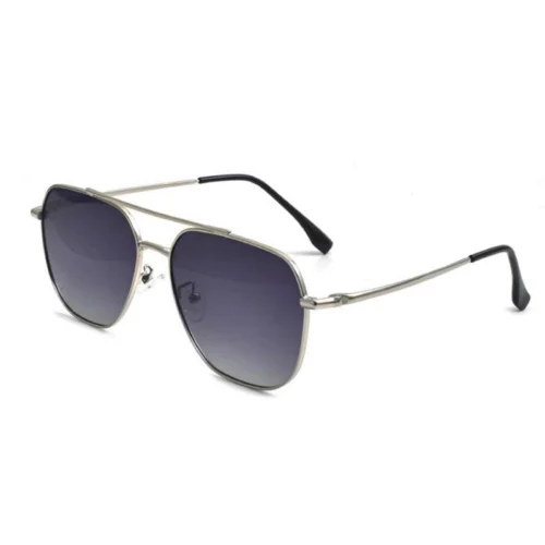 OpteLux OYH1809 silver aviator sunglasses with blue-grey gradient lenses