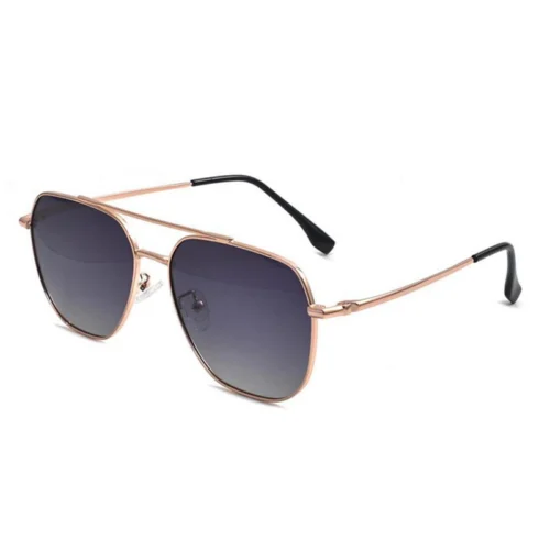 OpteLux OYH1809 rose-gold aviator sunglasses with blue-grey gradient lenses