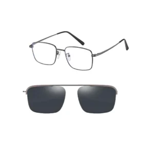 OpteLux OGD705 magnetic clip on glasses in graphite with dark-grey polarized clip