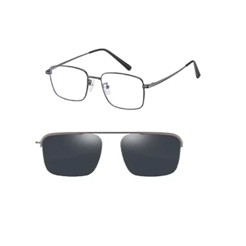 OpteLux OGD705 magnetic clip on glasses in graphite with dark-grey polarized clip