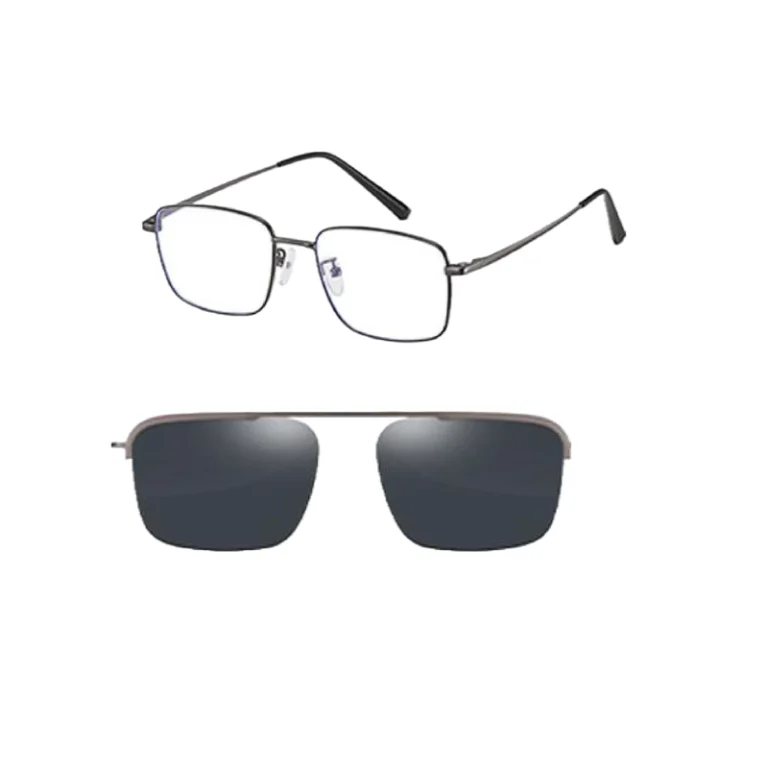 OpteLux OGD705 magnetic clip on glasses in graphite with dark-grey polarized clip