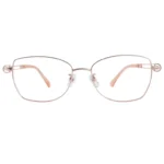 OpteLux Rose Gold Titanium Eyeglasses Frame – Lightweight Butterfly Design