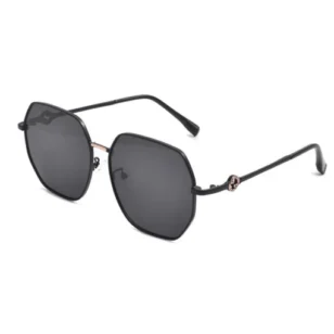 Front view of OpteLux OYH1810 polarized titanium sunglasses with gradient lenses