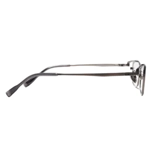Titanium square eyeglasses side view