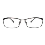 Titanium square eyeglasses front view