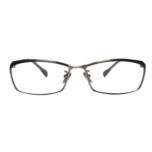 Titanium square eyeglasses front view